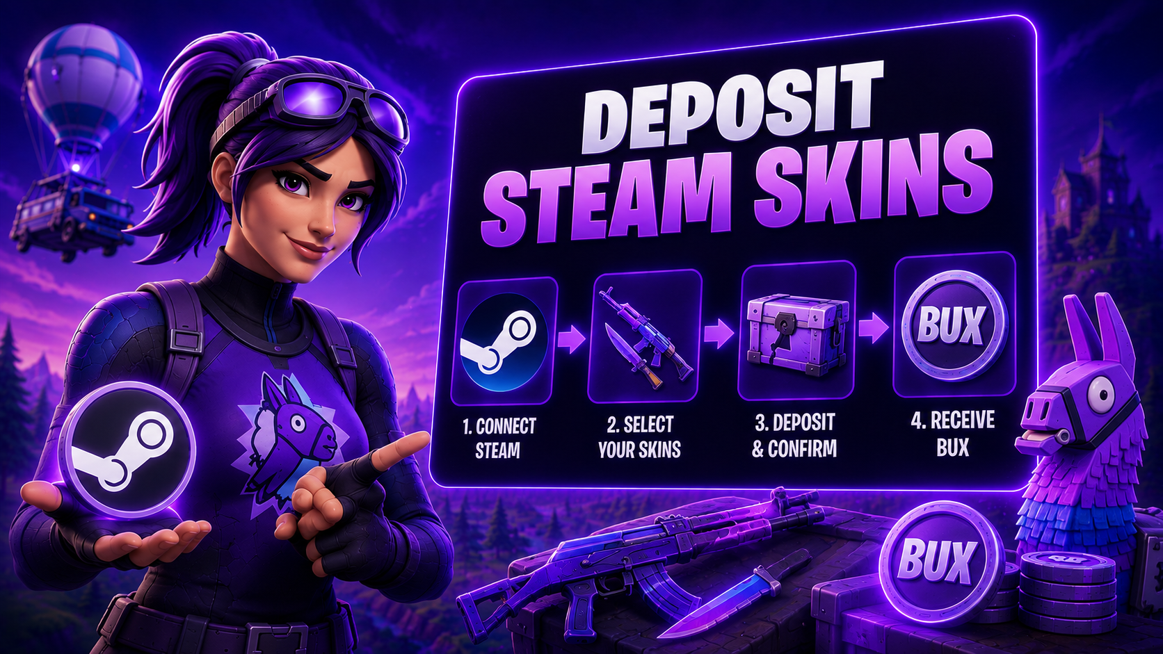 Deposit Steam skins