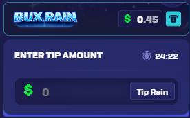 Tip rain banner on FortBux